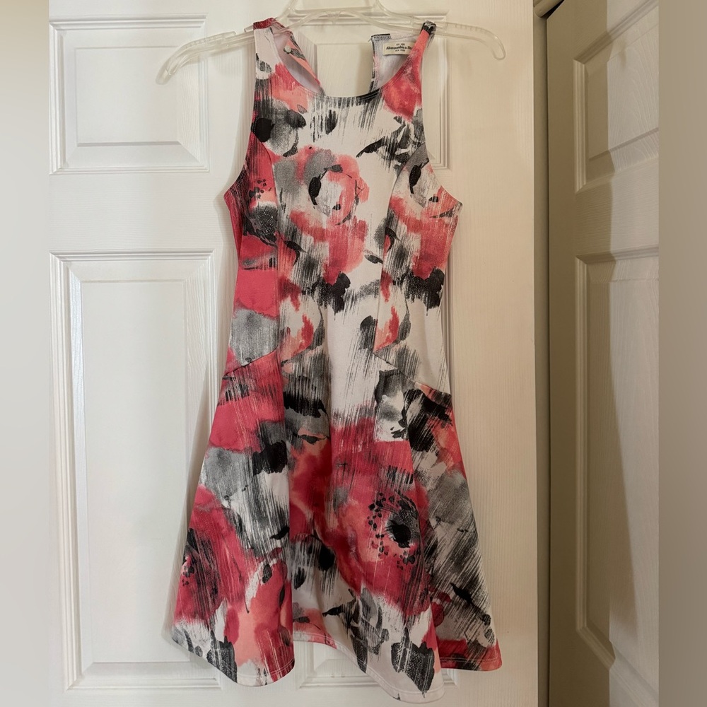 Abercrombie & Fitch Pink and Black Sleeveless Sundress